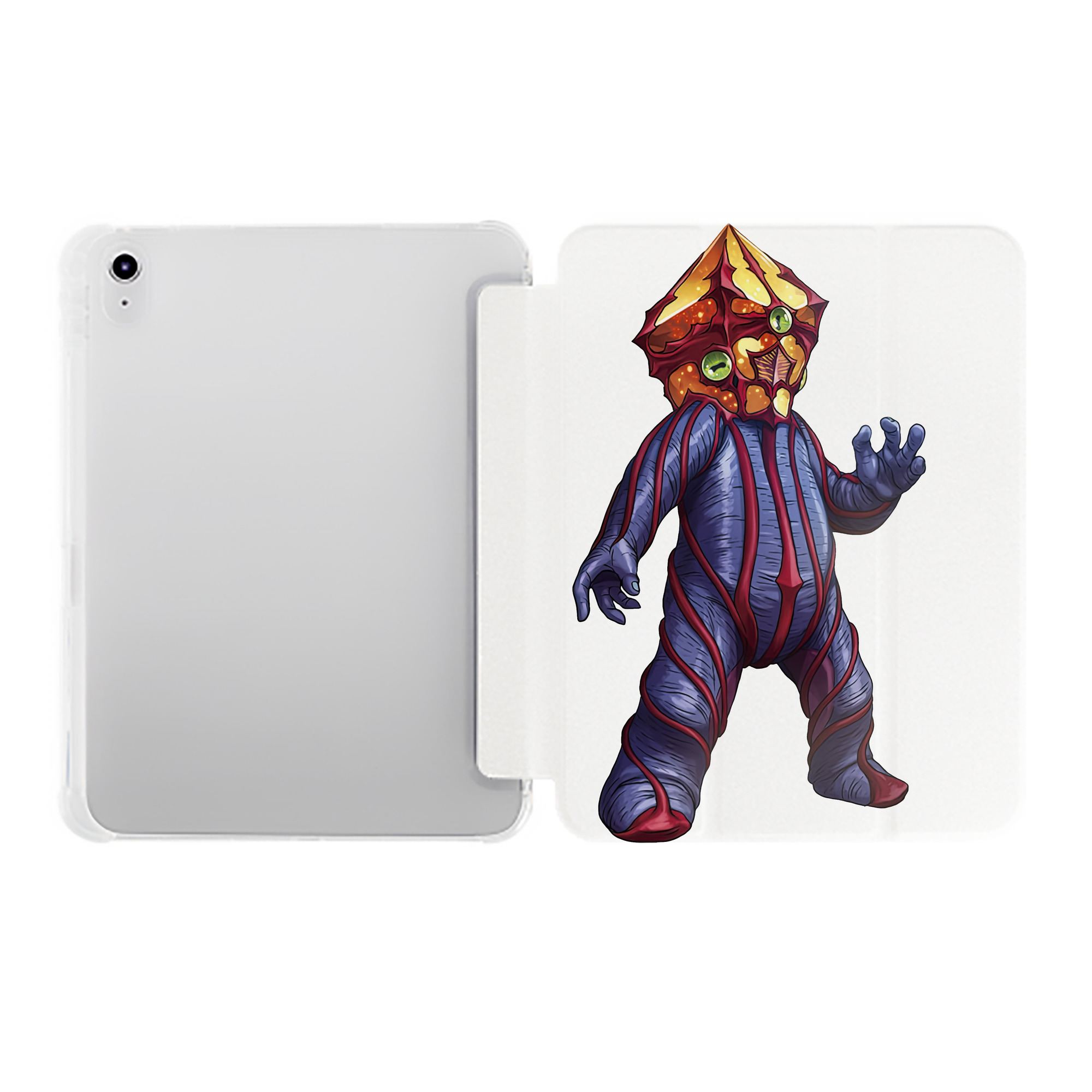 （画像用） ウルトラマン Ultraman IPad ケース ペン収納付き 三つ折りスタンド PUレザー×シリコン 対応機種9.5/10.5/10.9インチ